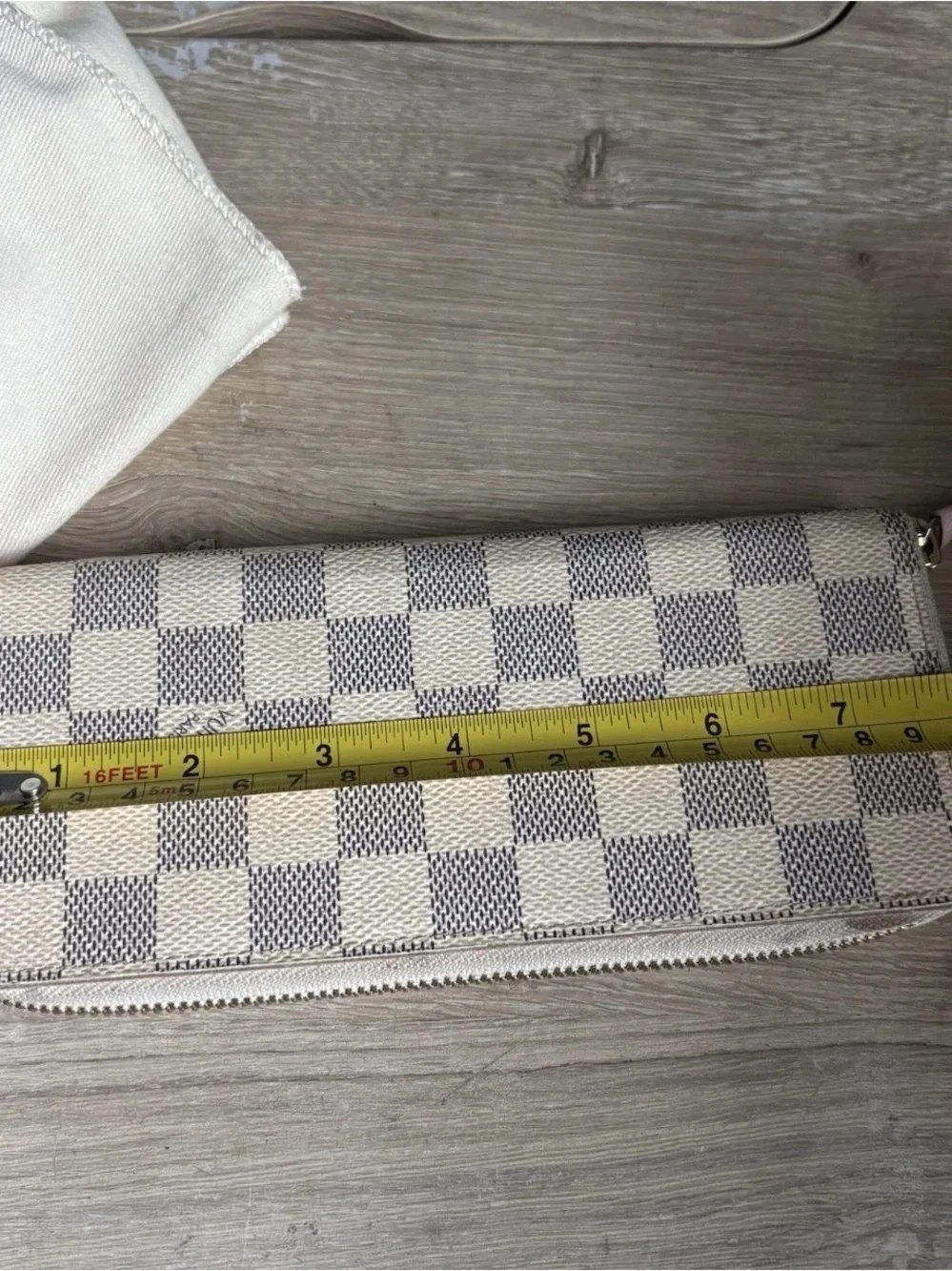 Louis Vuitton Damier Azur Zippy Zip Around Long Wallet White Pink Inner